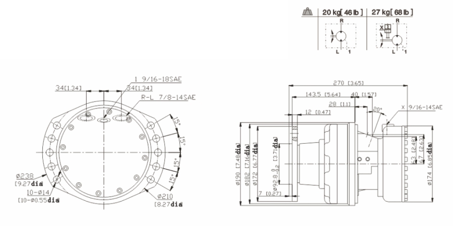 HMCR03/HMCRE03 系列行走马达 波克兰 1:1 原装替代 高转速大扭矩液压马达